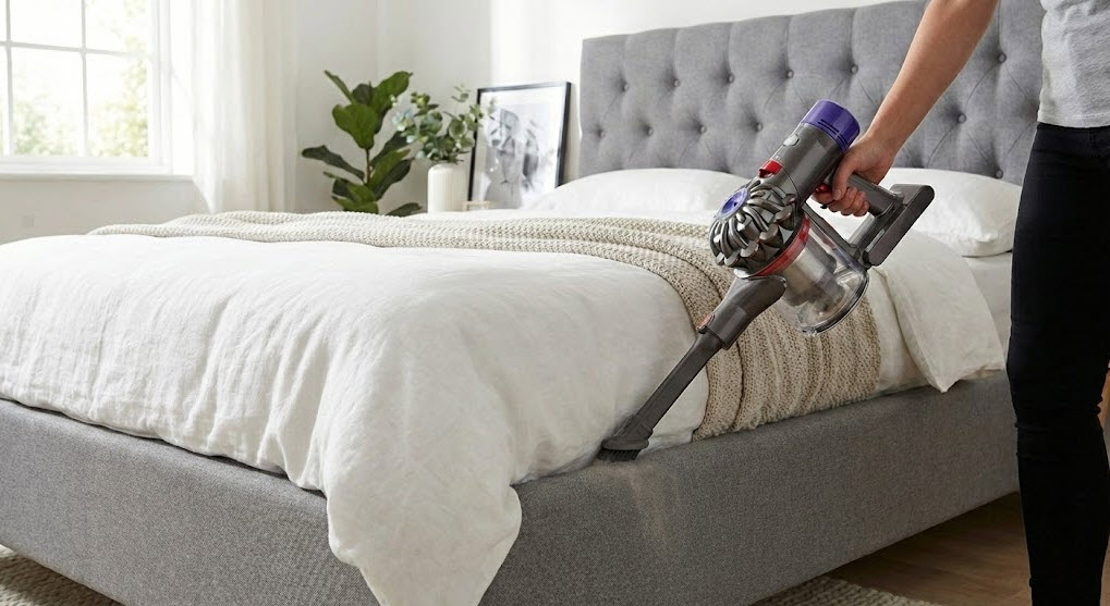 Odkurzanie łóżka