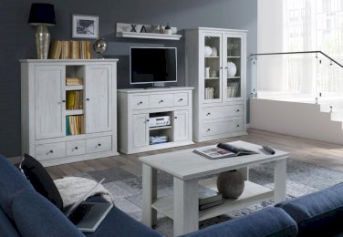 MEBLE DO SALONU MEZO KRAFT BIAŁY