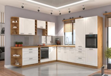 MEBLE KUCHENNE LUNA DĄB ARTISAN + BIAŁY