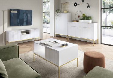 MEBLE DO SALONU NOVA BIAŁY MAT