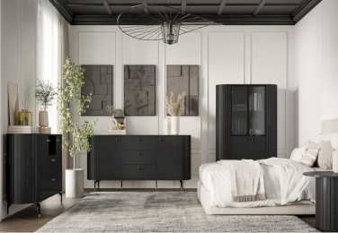 MEBLE DO POKOJU ZANTE (CZARNY MAT)