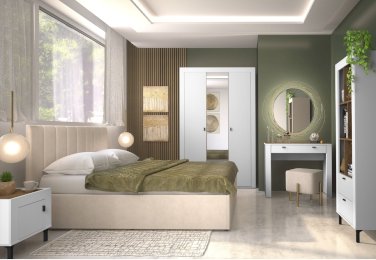 MEBLE DO SYPIALNI MOSSA (BIAŁE)