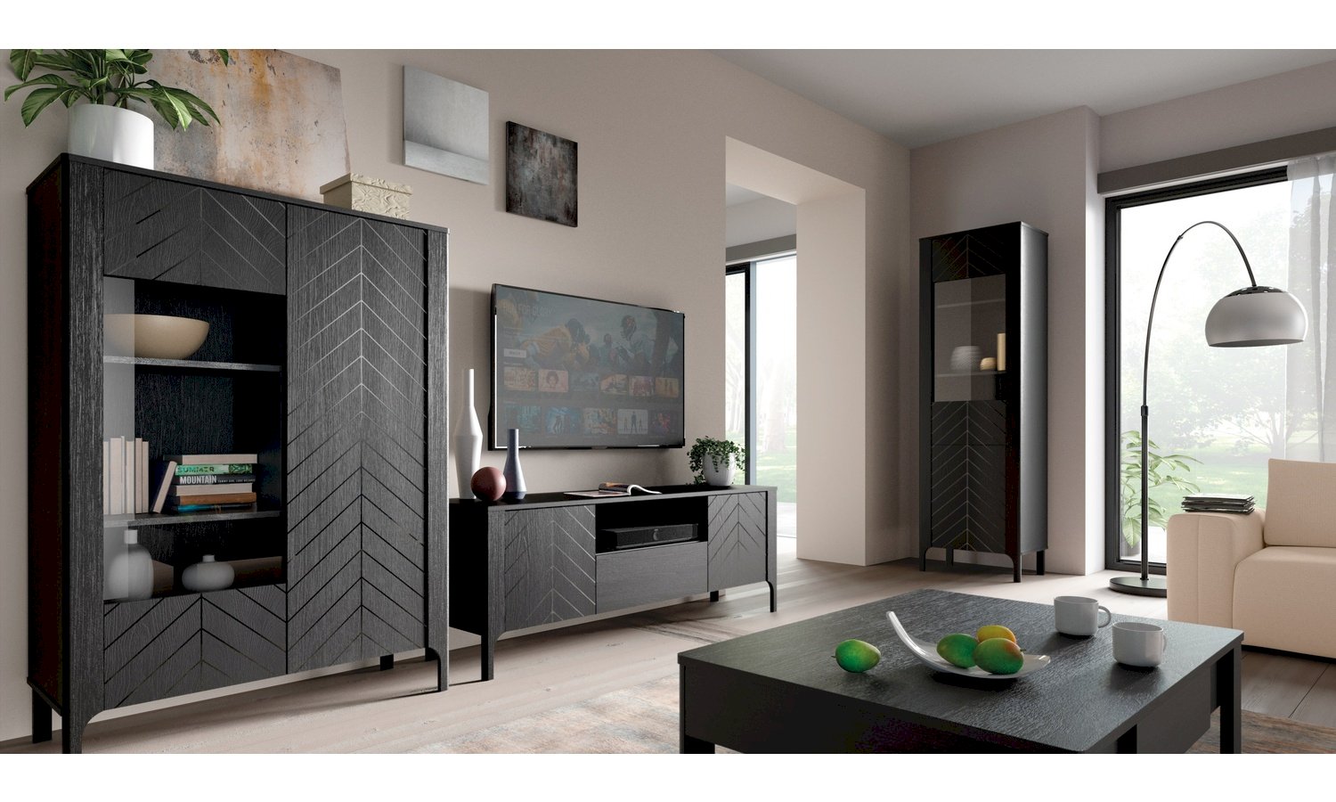 Kolekcja mebli Malumi (czarny)