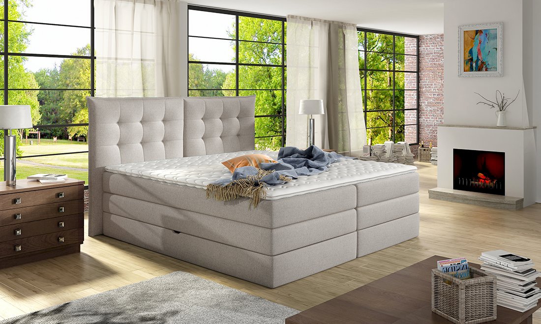 Łóżko kontynentalne Fendy 160x200