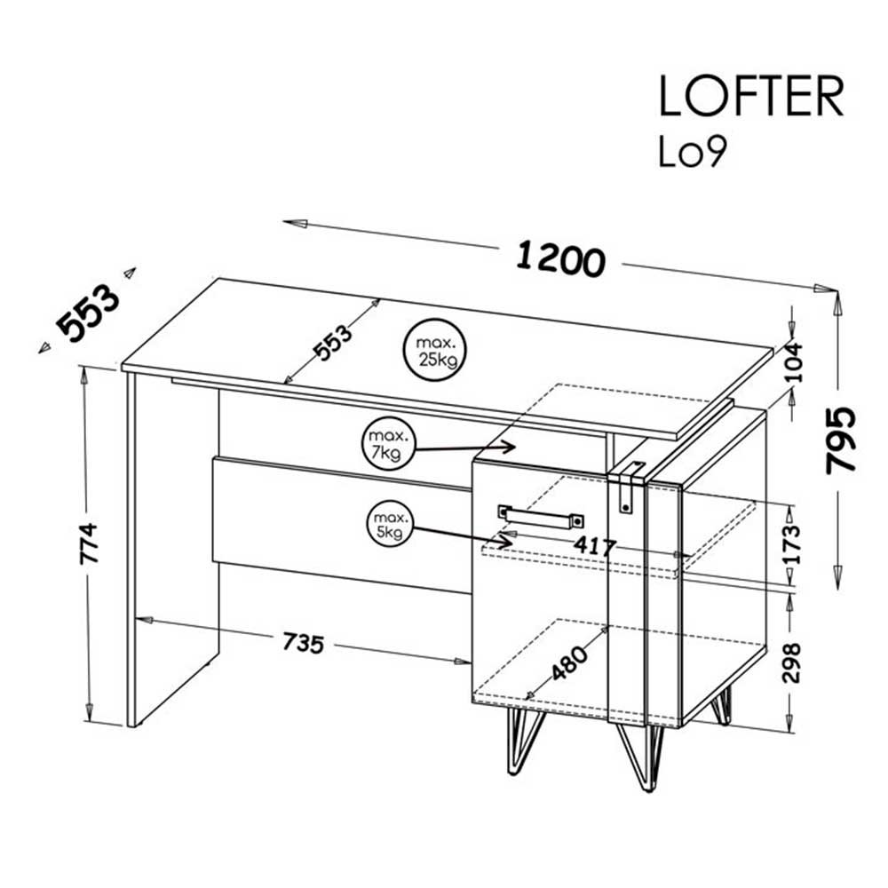 Biurko Lofter LO9
