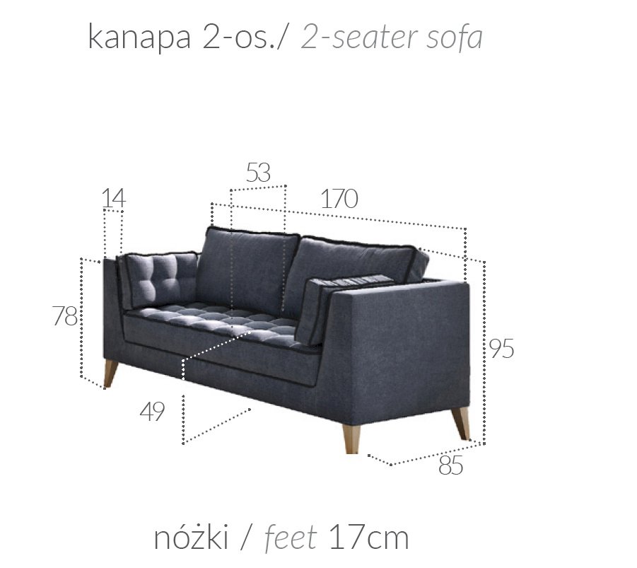 Sofa Scandi 2 osobowa