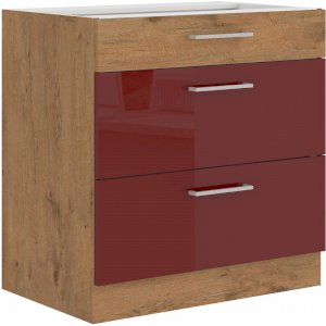 Szafka kuchenna Vigo Bordo HG 80 D 3S BB Szafka kuchenna Vigo Bordo HG 80 D 3S BB
