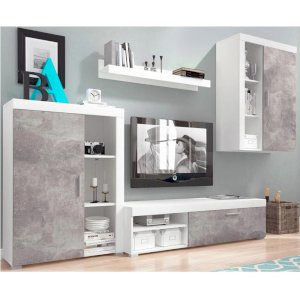 Meblościanka Oli Biały + Jasny Atelier Meblościanka Oli Biały + Jasny Atelier