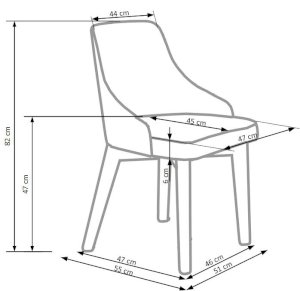 TOLEDO krzesło biały / tap. Inari 91