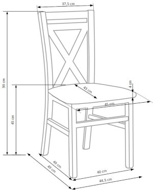 DARIUSZ 2 krzesło ciemny orzech