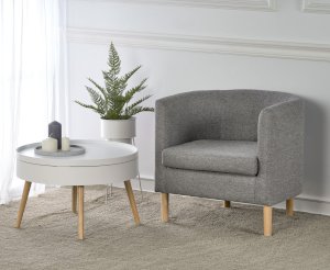 CLUBBY fotel wypoczynkowy popiel