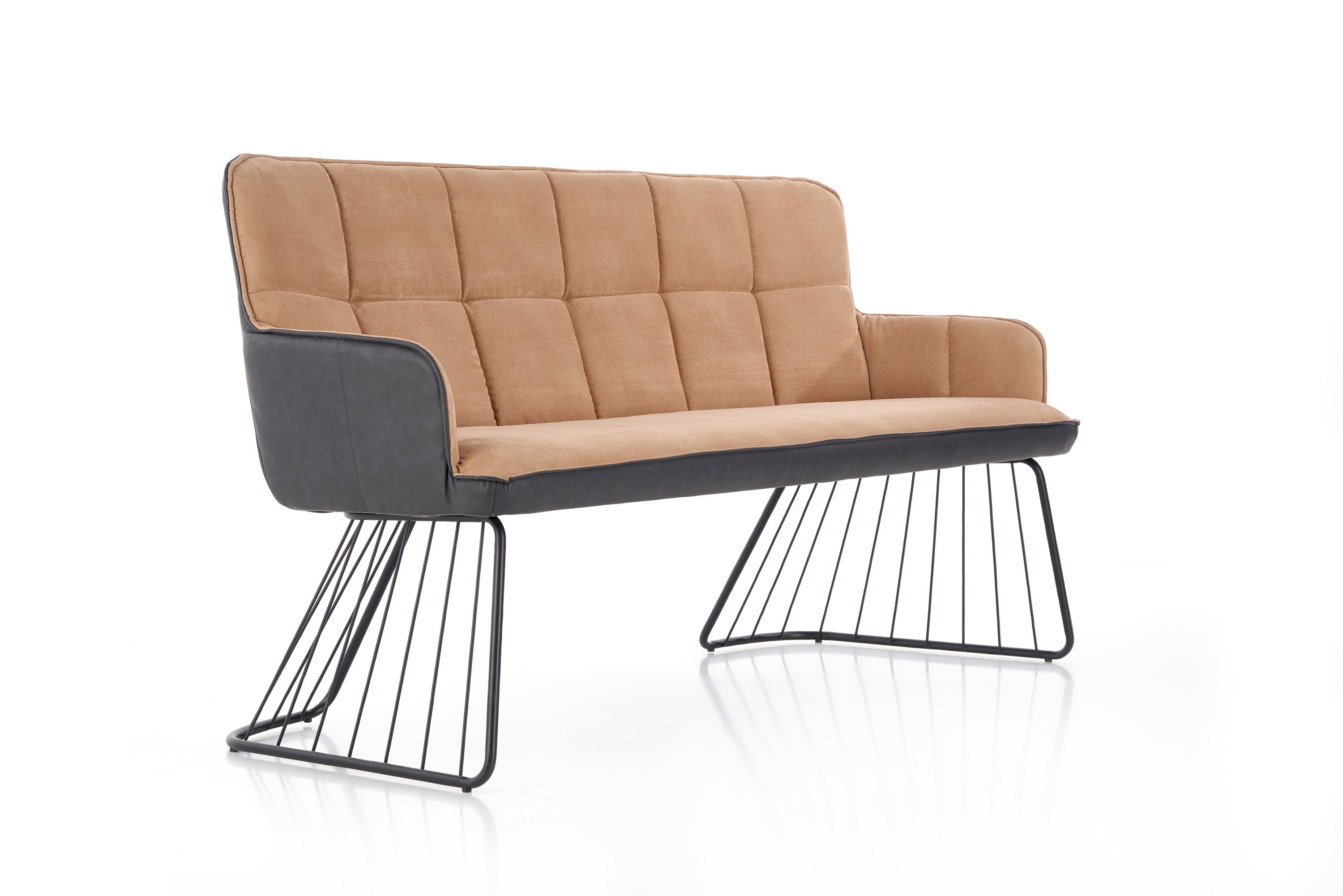 L1 sofa jasny brąz / czarny