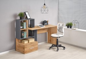 GROSSO biurko dąb wotan / antracyt