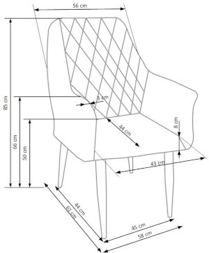K287 krzesło popiel