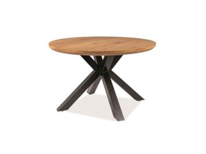 Stół ritmo dąb/czarny stelaż fi 120