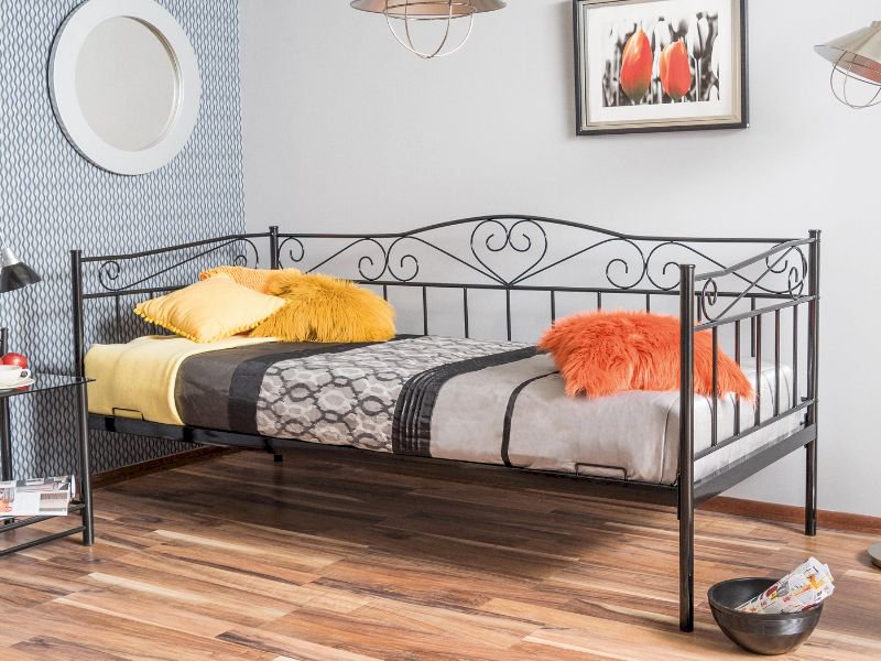 łóżko birma 90x200 czarny