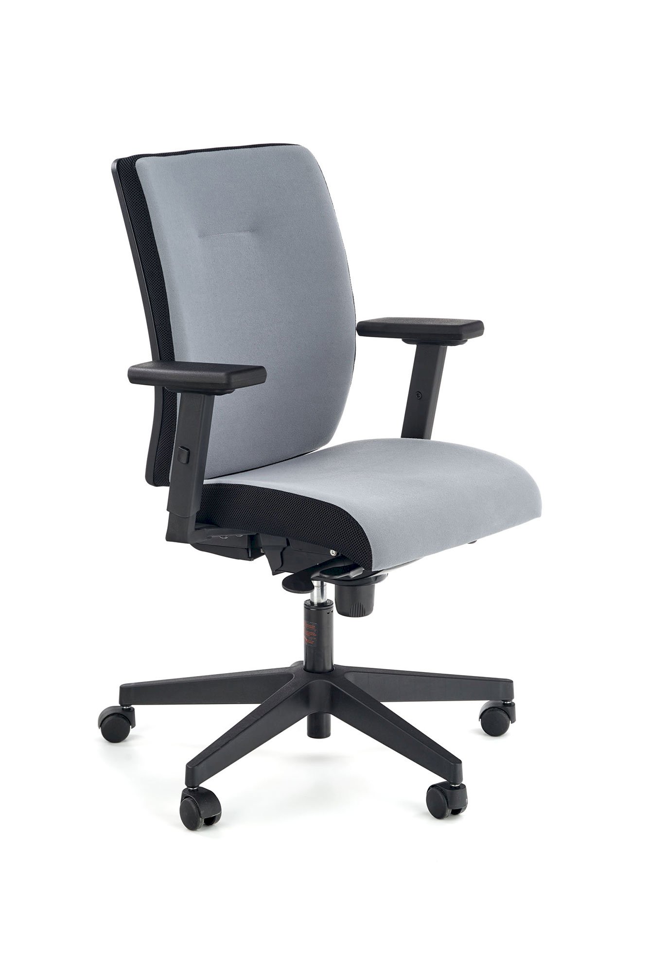 POP fotel pracowniczy, kolor: pasek boczny - czarny RN60999, front - popielaty M47