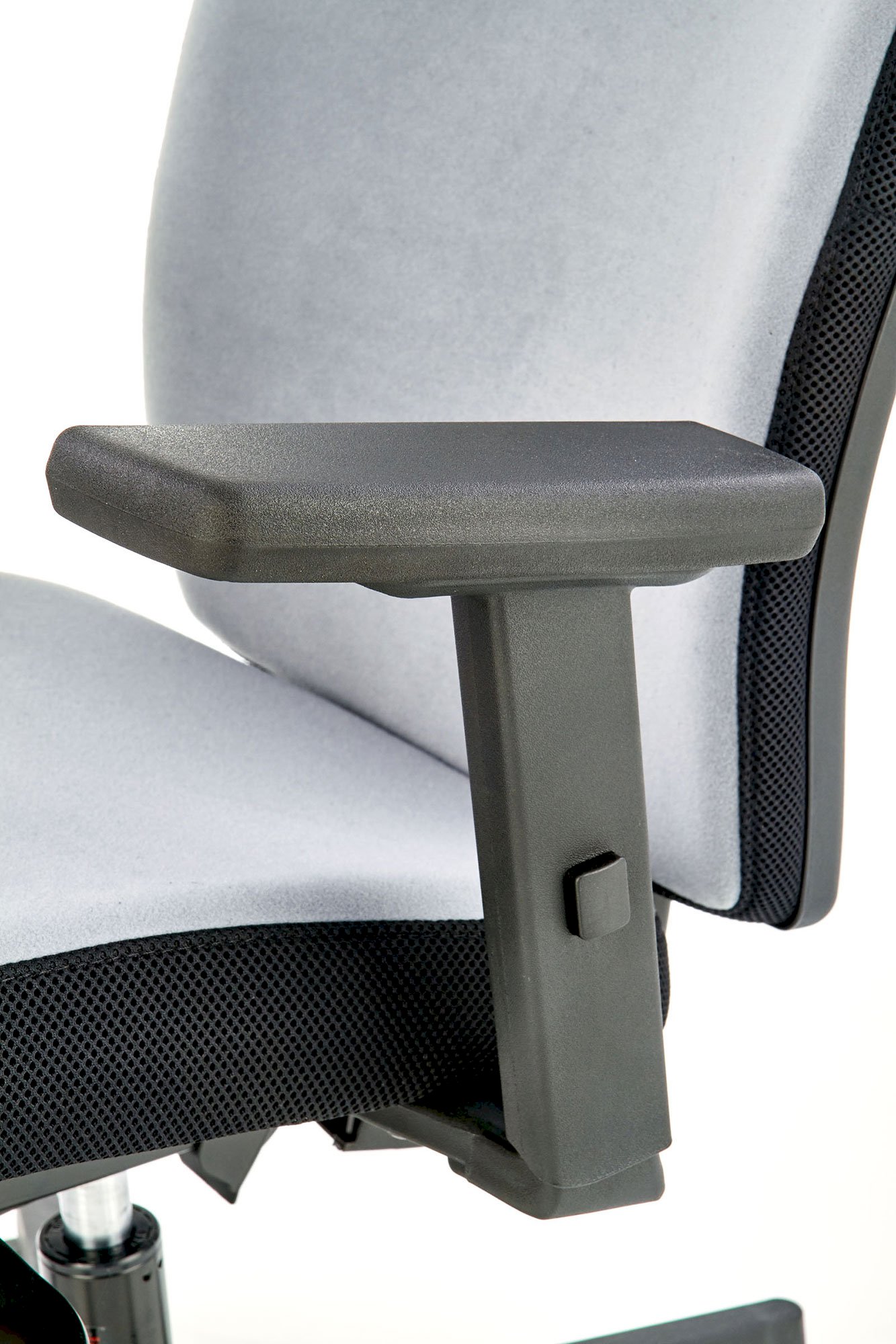 POP fotel pracowniczy, kolor: pasek boczny - czarny RN60999, front - popielaty M47