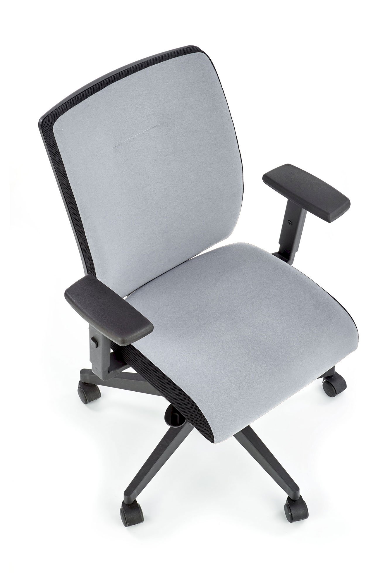 POP fotel pracowniczy, kolor: pasek boczny - czarny RN60999, front - popielaty M47