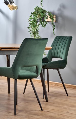 CAMBELL stół rozkładany, blat - naturalny, nogi - czarny