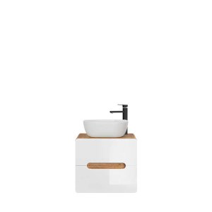 Biała szafka z umywalkę 60 cm Aruba 828