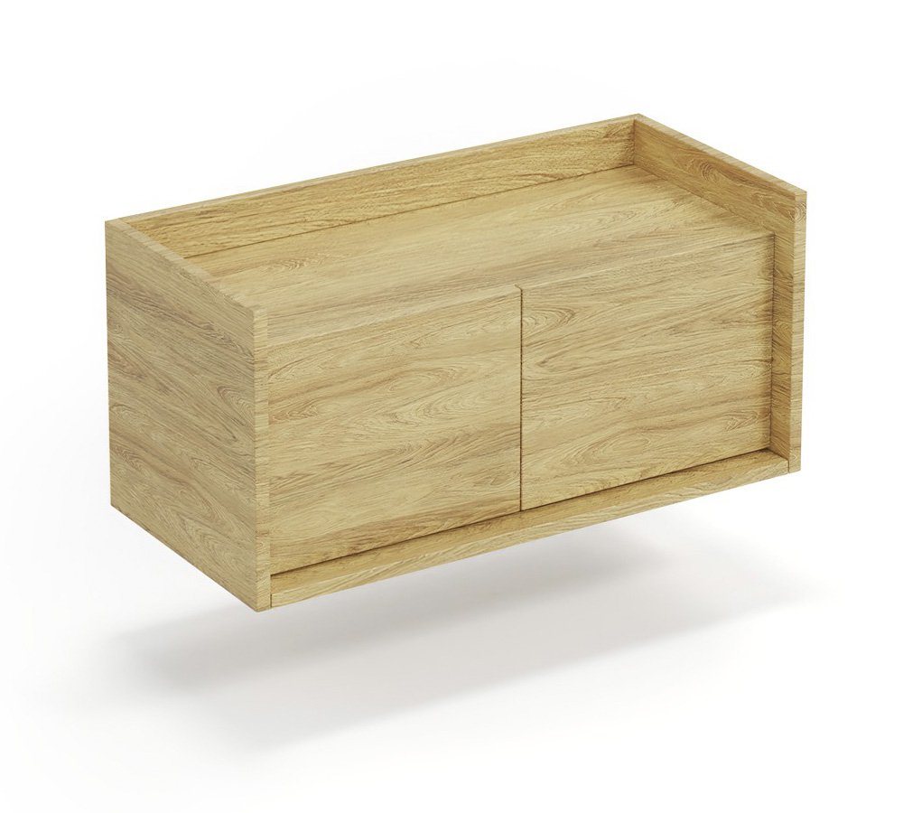 MOBIUS SZAFKA NISKA 2D korpus: hikora naturalna, fronty - hikora naturalna