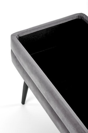 VELVA ławka popielaty/czarny