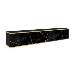 ORO SZAFKA RTV GŁADKA RTV 175 MARMUR BLACK ROYAL