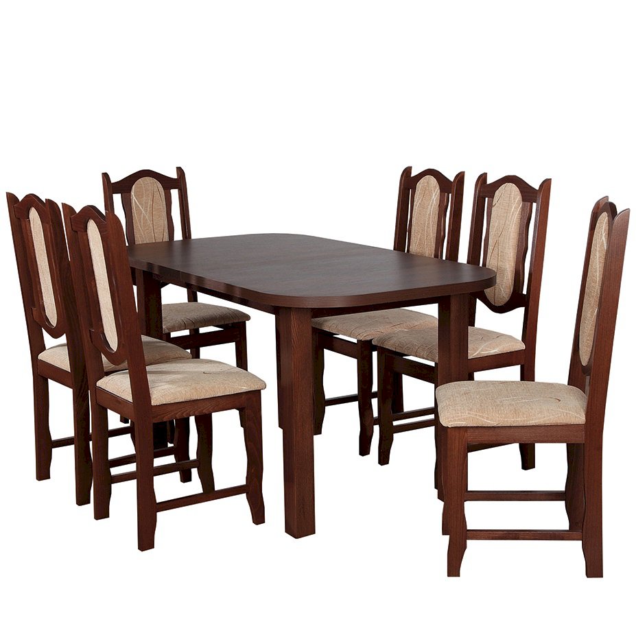 Stół Laminat 12 + 6 krzeseł KP10 (zest. FX27)