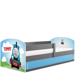Łóżko Parterowe Łuki z Materacem Tommy Grafit