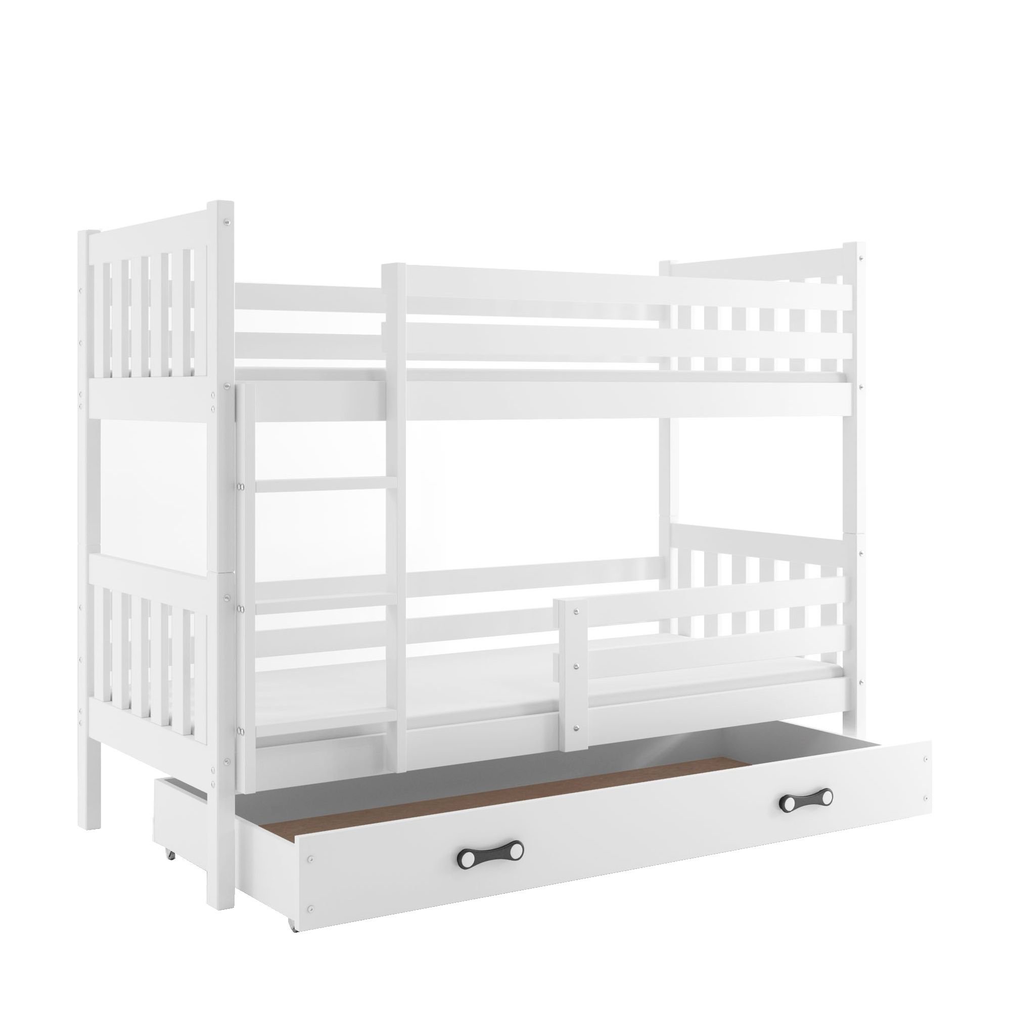 Łóżko Piętrowe Carino 80x190 Biały + Zielony