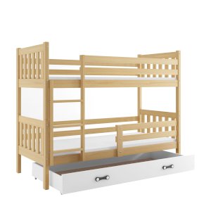 Łóżko Piętrowe Carino 80x190 Sosna + Biały