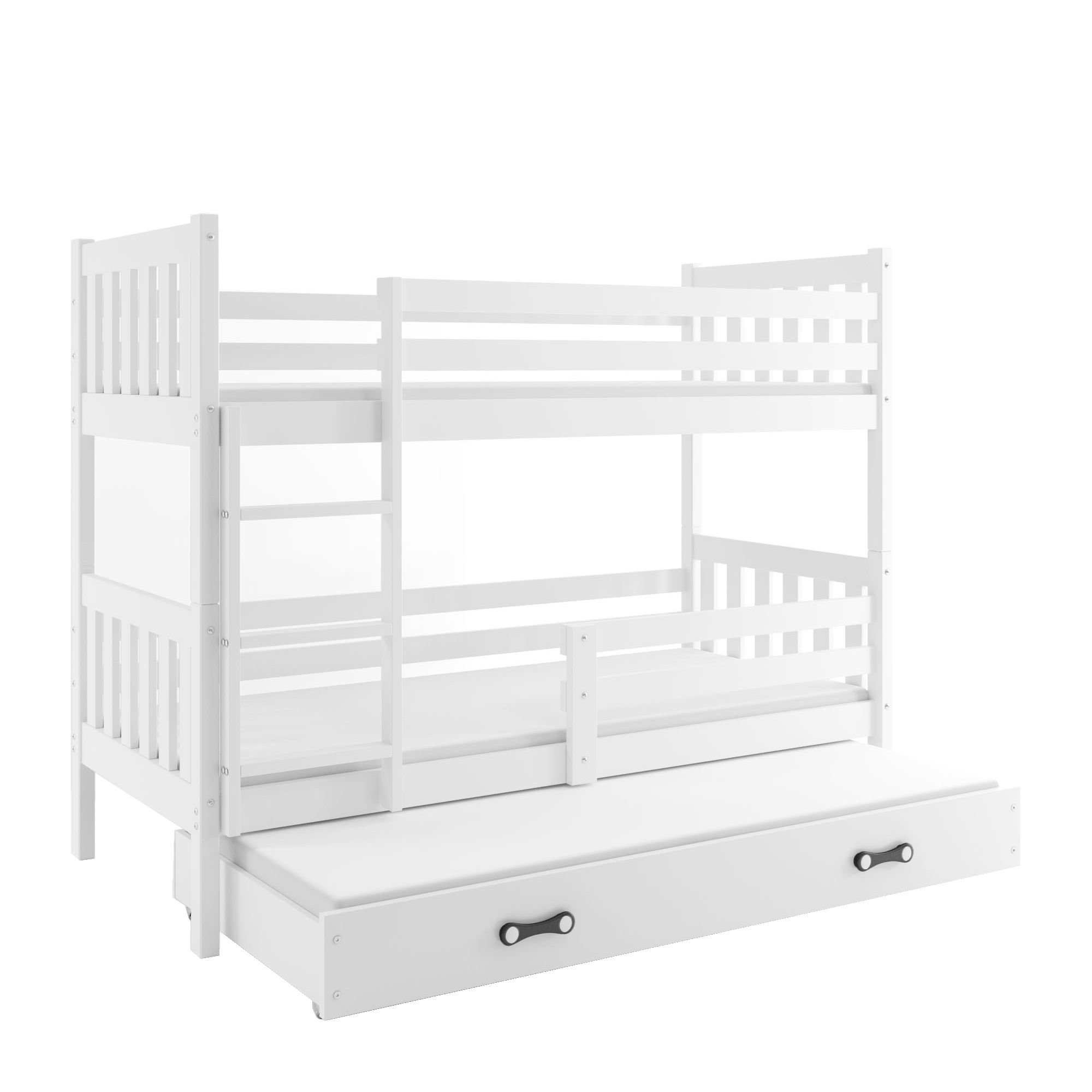 Łóżko Piętrowen Trzyosobowe Carino 80x190 Sosna + Biały