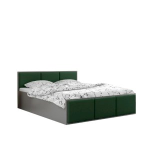 Łóżko Tapicerowane z pojemnikiem PANAMAX 140x200 Zielone