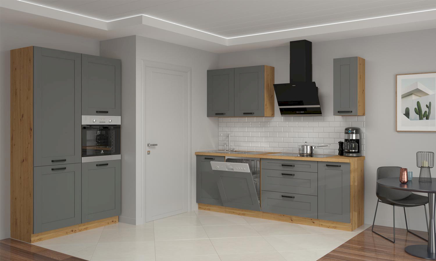 Szafka kuchenna Luna 58X58 GN-72 1F DUSTGR/AR