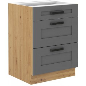 Szafka kuchenna Luna 60 D 3S BB DUSTGR/AR