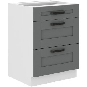 Szafka kuchenna Luna 60 D 3S BB DUSTGR/WH