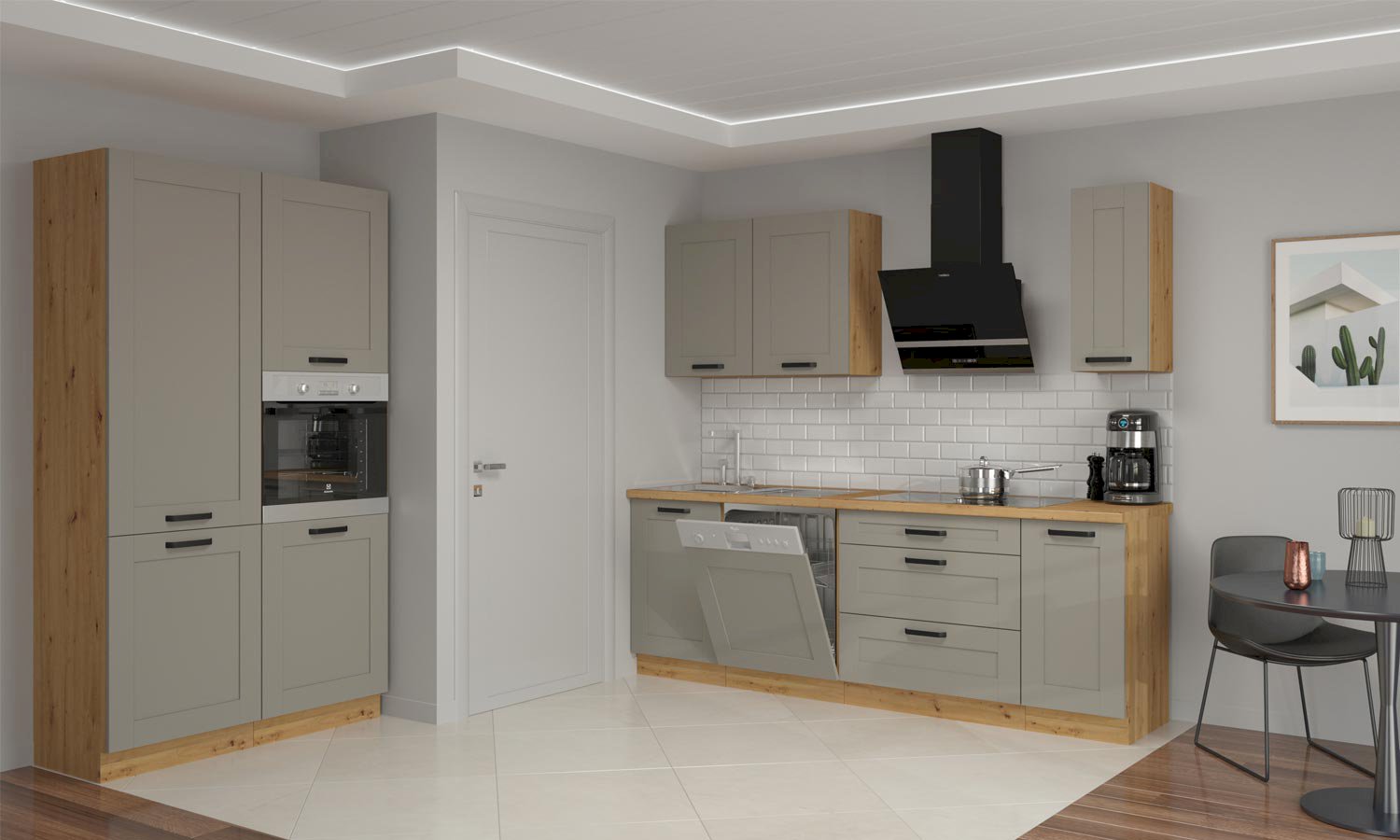 Szafka kuchenna Luna 60 DPM-210 2F CLAYGR/AR