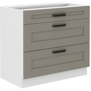 Szafka kuchenna Luna 80 D 3S BB CLAYGR/WH