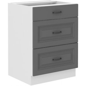Szafka kuchenna Stilo 60 D 3S BB DUSTGR/WH