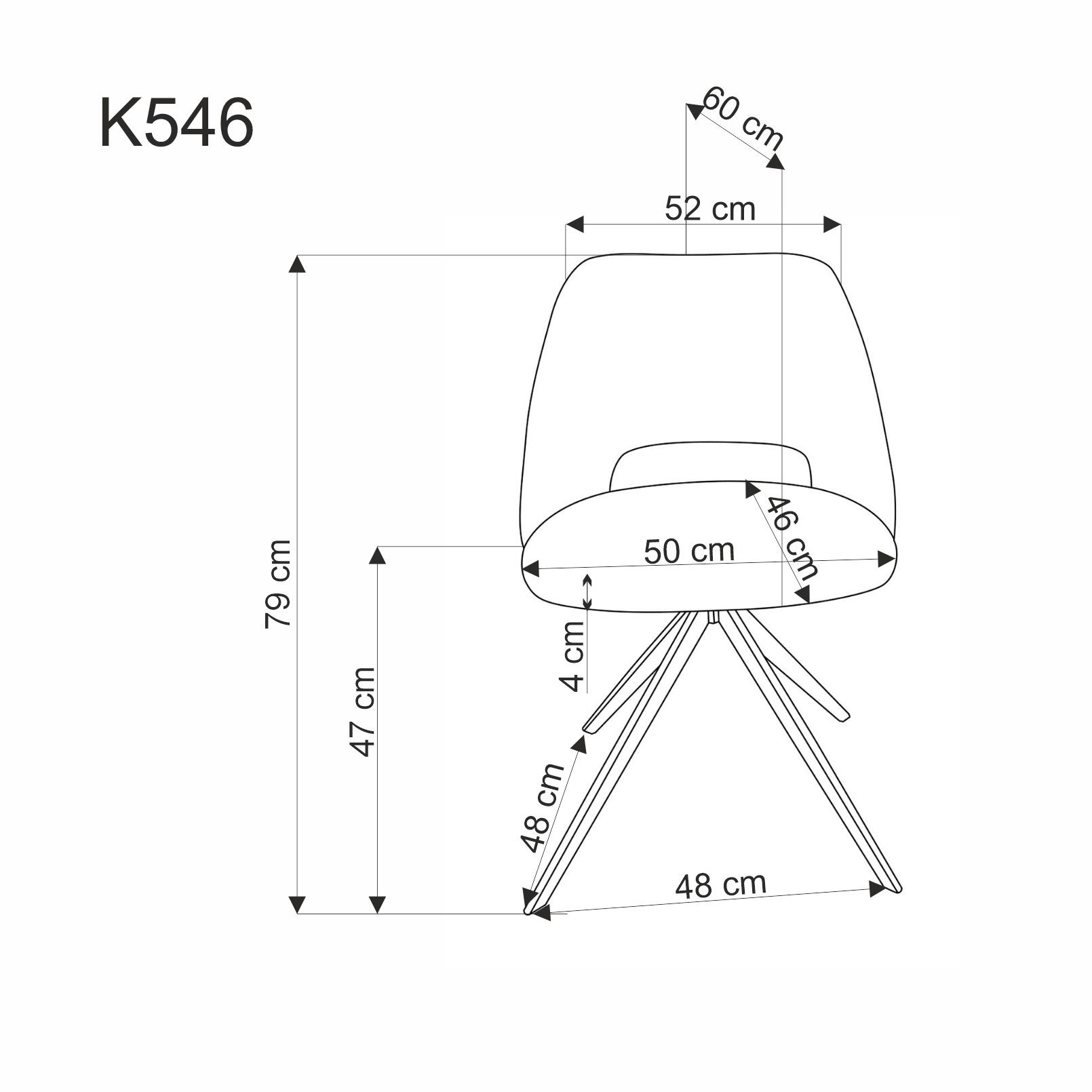 K546 krzesło musztardowy (2p=2szt)