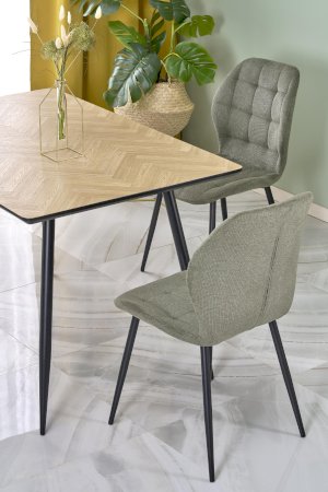 BERTO stół blat - naturalny, noga - czarny