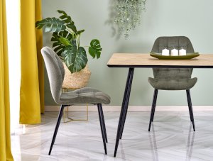 BERTO stół blat - naturalny, noga - czarny