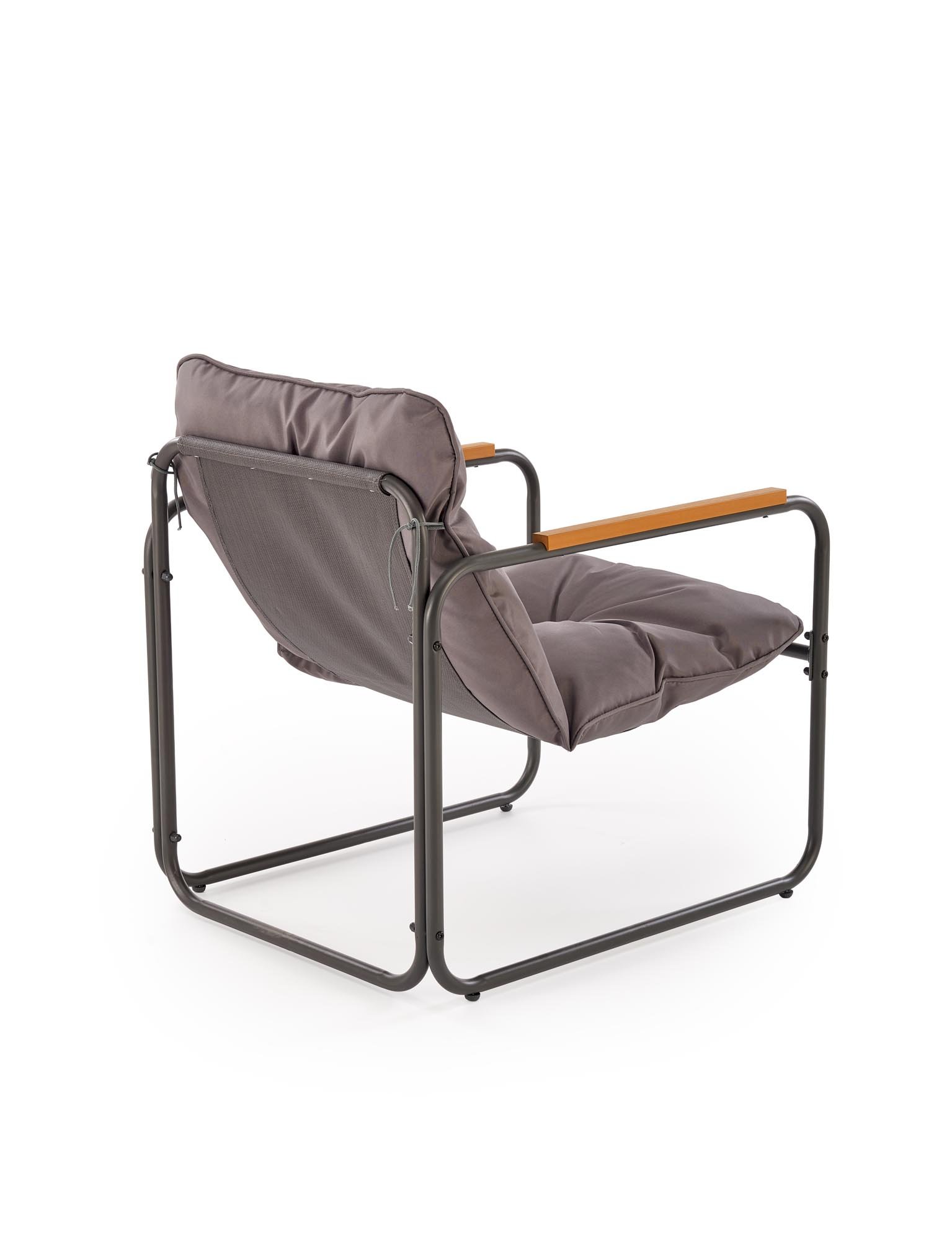 HUDSON, zestaw ogrodowy ( sofa, fotel 2x, ława ), popielaty / brązowy (1p=1zestaw)