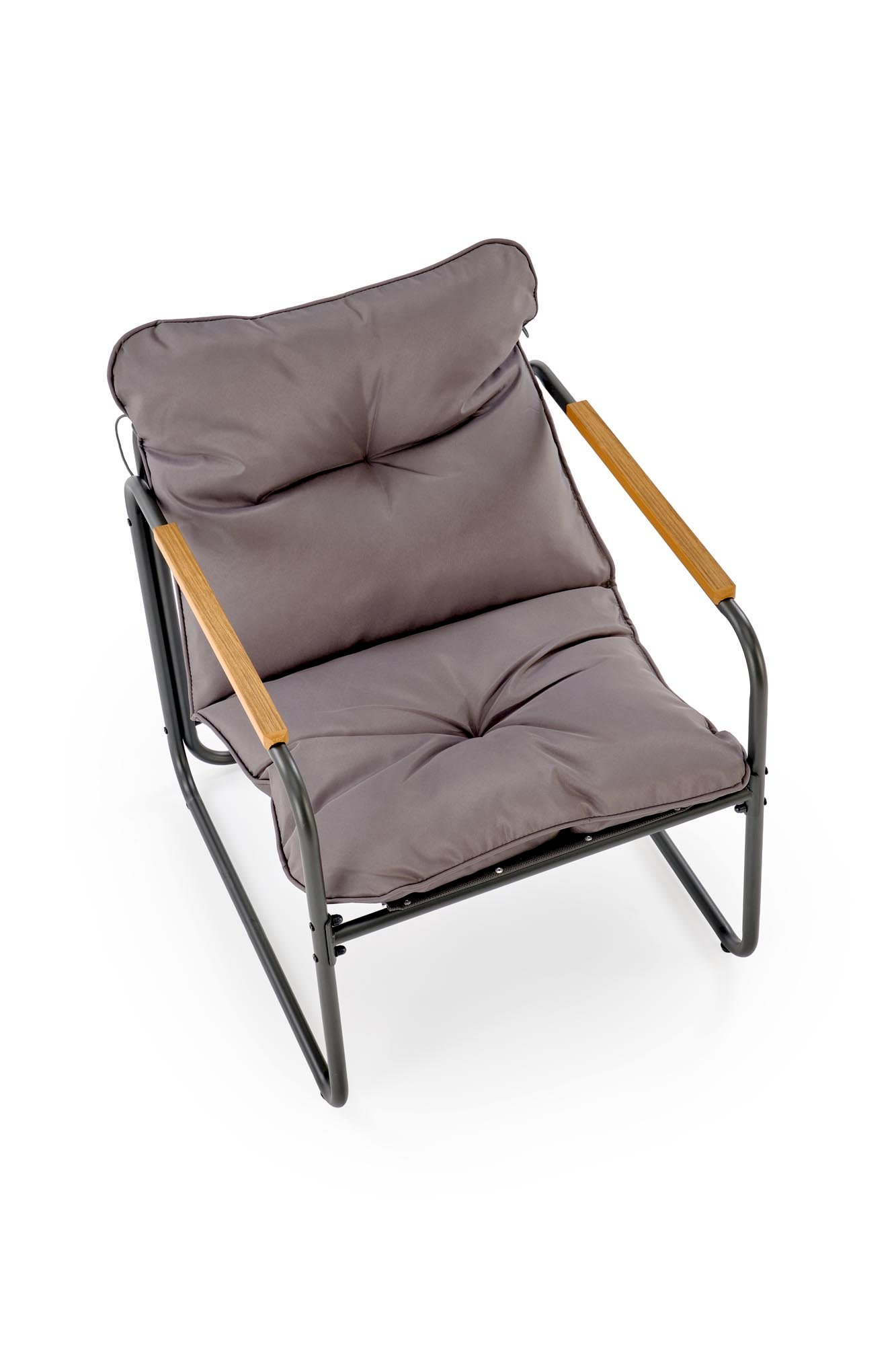 HUDSON, zestaw ogrodowy ( sofa, fotel 2x, ława ), popielaty / brązowy (1p=1zestaw)