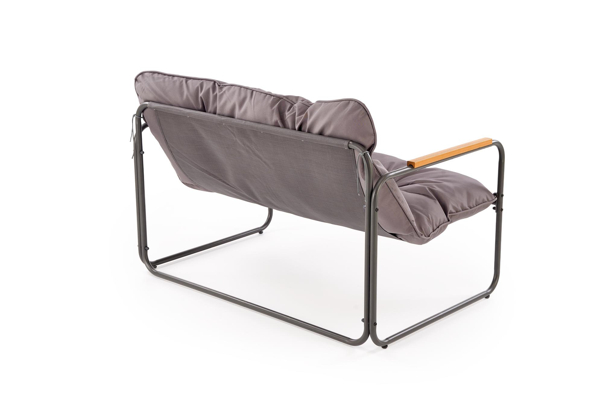 HUDSON, zestaw ogrodowy ( sofa, fotel 2x, ława ), popielaty / brązowy (1p=1zestaw)