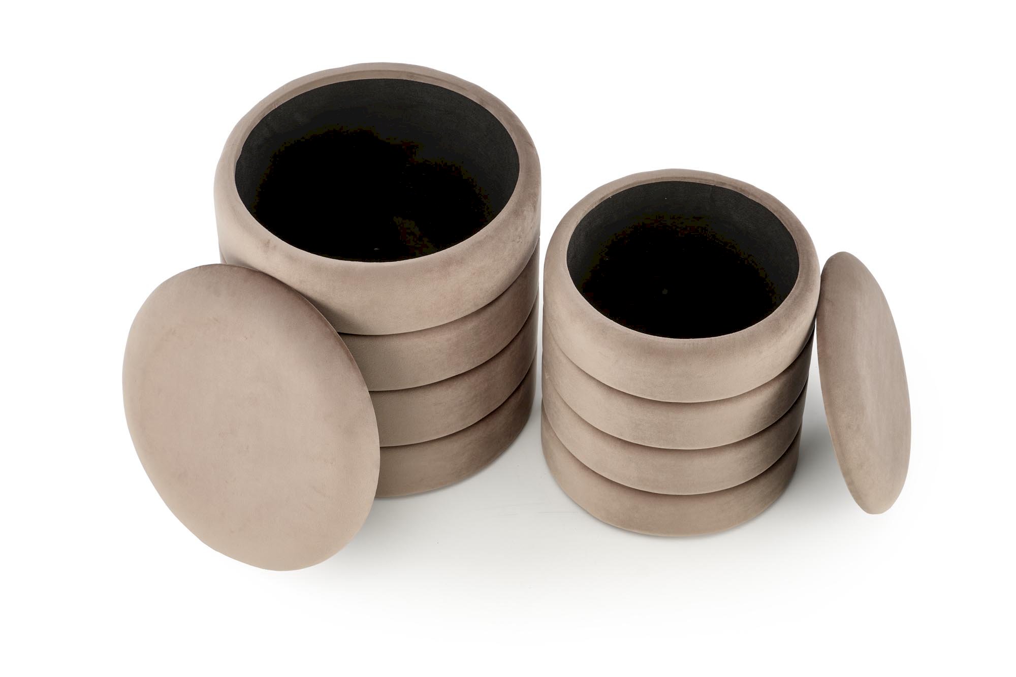 PACHO zestaw 2 puf, beżowy (1p=1set)