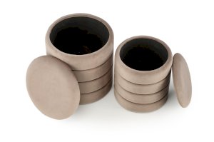 PACHO zestaw 2 puf, beżowy (1p=1set)