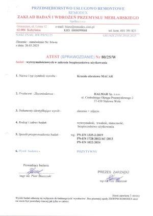 MACAR fotel gabinetowy, czarny