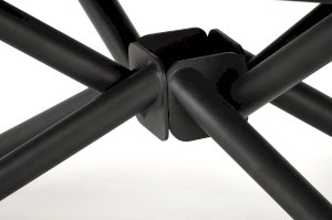 VITORINO stół rozkładany, blat - czarny marmur, nogi - czarny